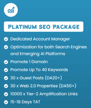Platinum Seo Package Monthly